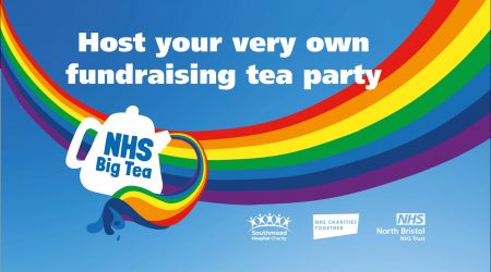 Southmead Hospital Charity Graphic advertising the NHS Big Tea with the words Host your very own fundraising tea party