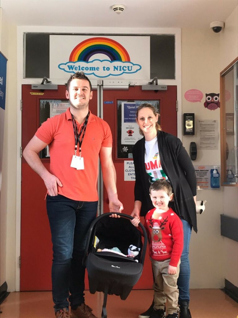 Ava leaves NICU with Shaun, Mel and Albie on Christmas Day